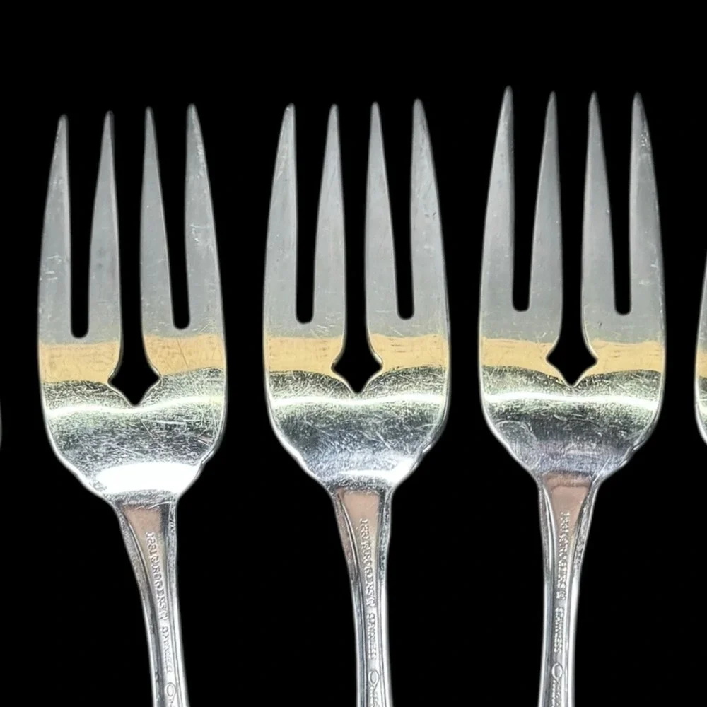 1881 Rogers Oneida LTD Twilight 7 Salad‎ Forks Stainless Steel Flatware